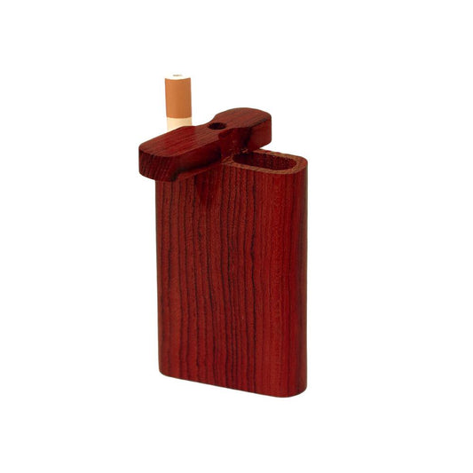 Solid Dark Wood Dugout - Discreet Smoker