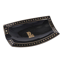 Lucienne Curved Rectangle Ceramic Cigar Ashtray | 8.75" x 5" - Discreet Smoker