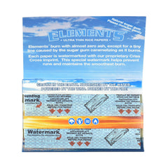 Elements Ultra Thin Rice Rolling Papers - Discreet Smoker