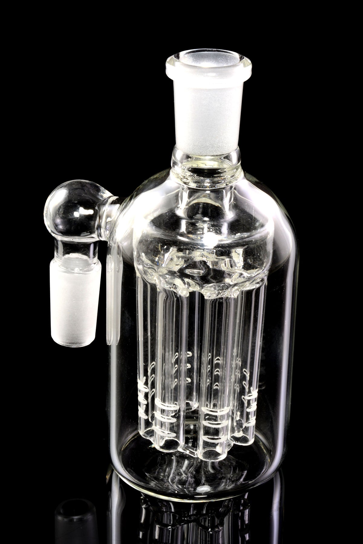 Glass-on-Glass 14.5 mm Male-to-Female 90° Ash Catcher – 8-Arm Tree Perc – 4½″