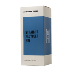 Human Grade 10.25" Straight Recycler Glass Water Pipe - Discreet Smoker