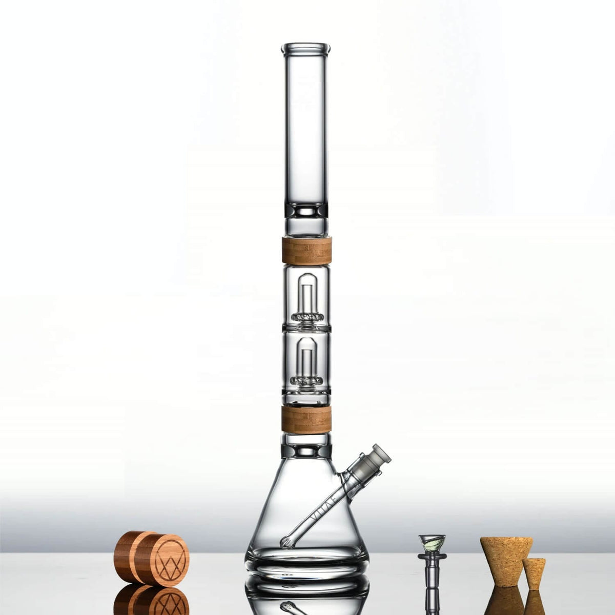 22" Alpha + Dual UFO Perc Bong - Discreet Smoker