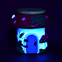 Pulsar Shroom Cottage Glass Jar - 4.25" - Discreet Smoker