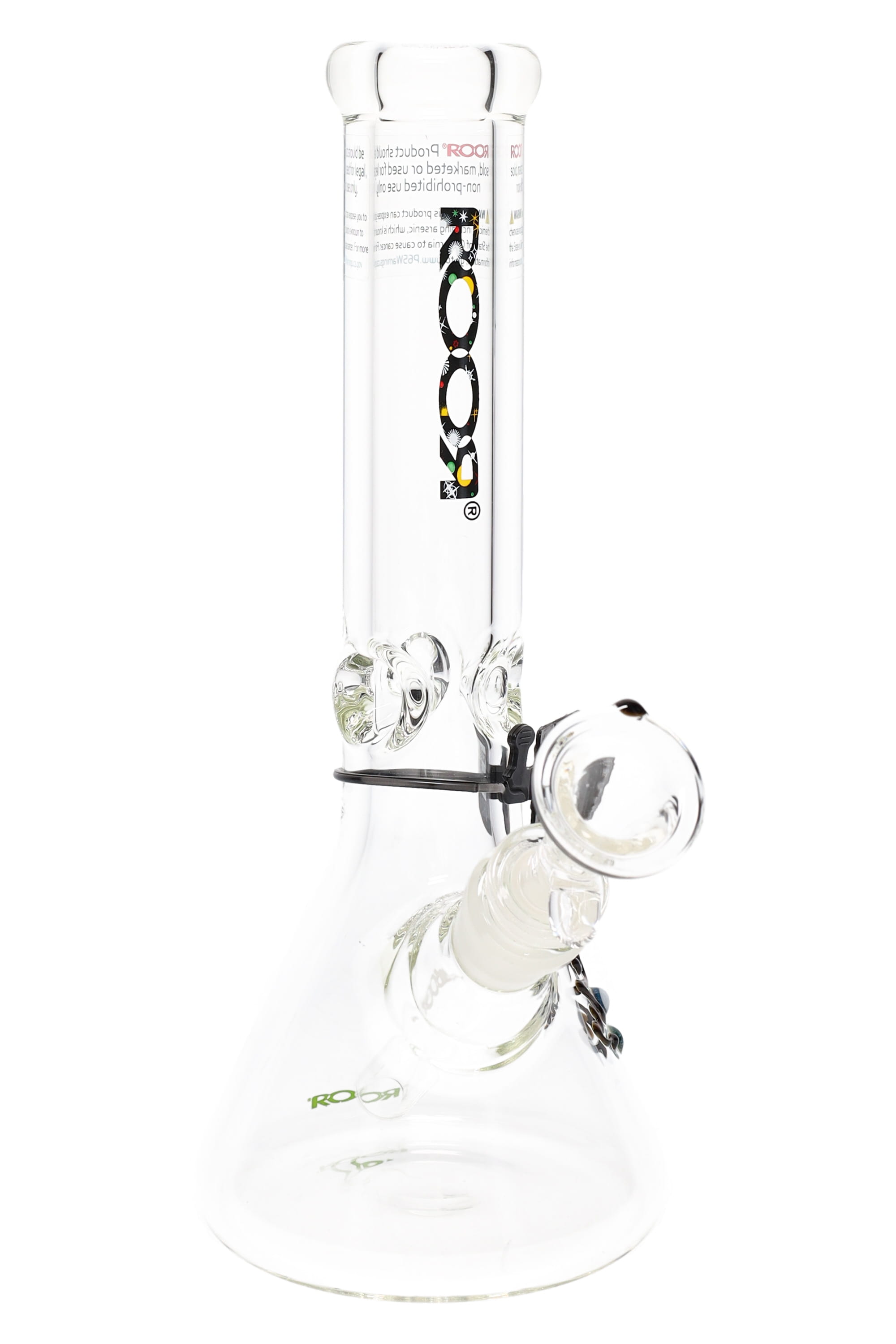 ROOR 10" Beaker Bong – Ultra-Thick 7 mm Glass, Glass-on-Glass - Discreet Smoker