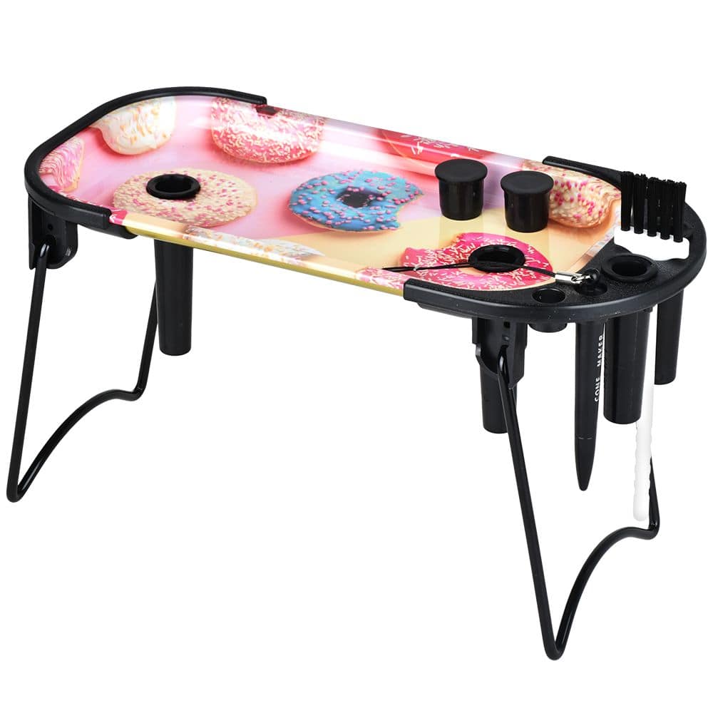 Elevated Metal Rolling Tray & Cone Loader Kit - Donut / 9.25"x 4.2" - Discreet Smoker