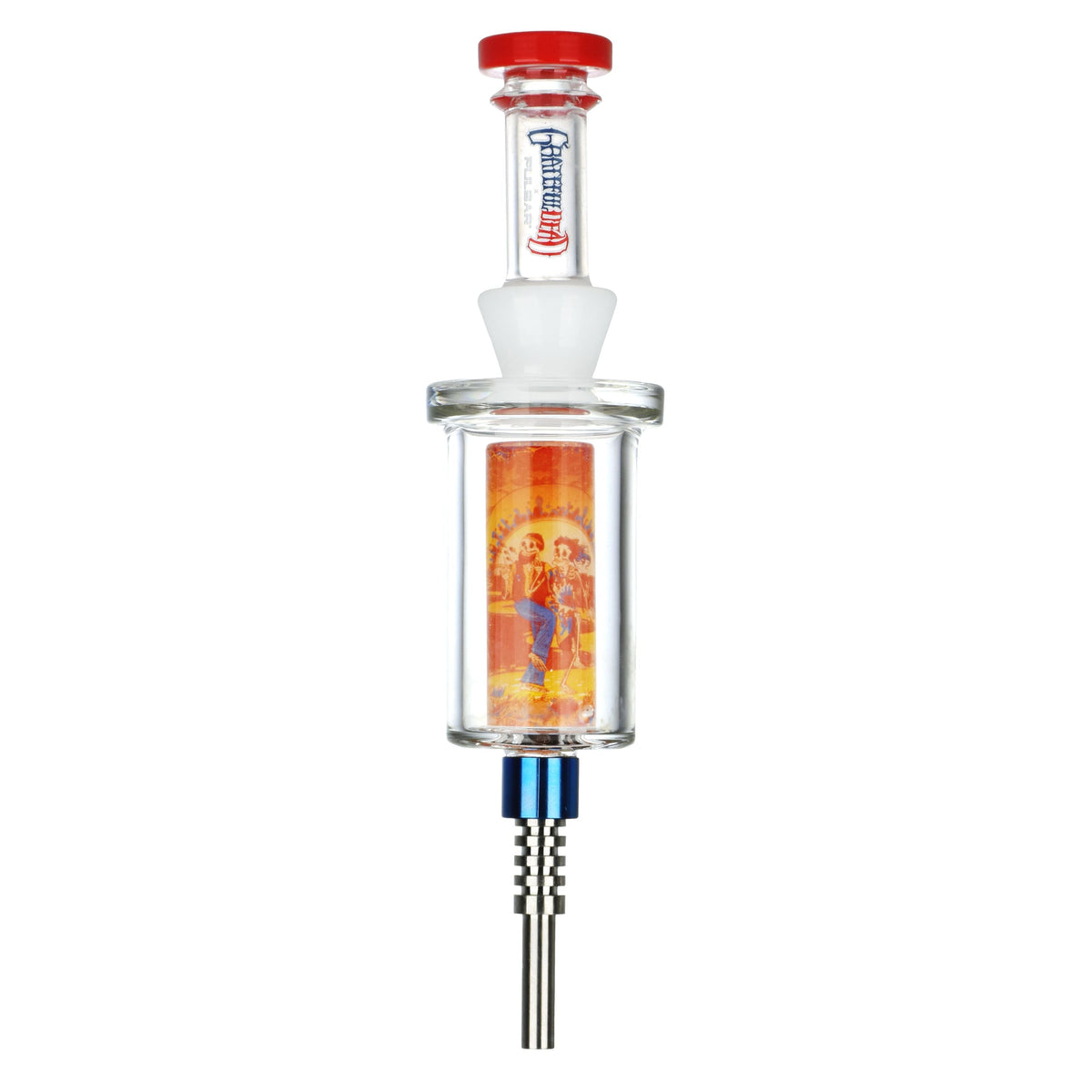 Grateful Dead x Pulsar Inside Print Vapor Vessel & SYF Dab Dish - 9.25" / Sunset Dance - Discreet Smoker