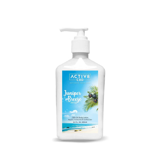 ACTIV8 CBD Lotion: Juniper Breeze - 250mg CBD - Discreet Smoker