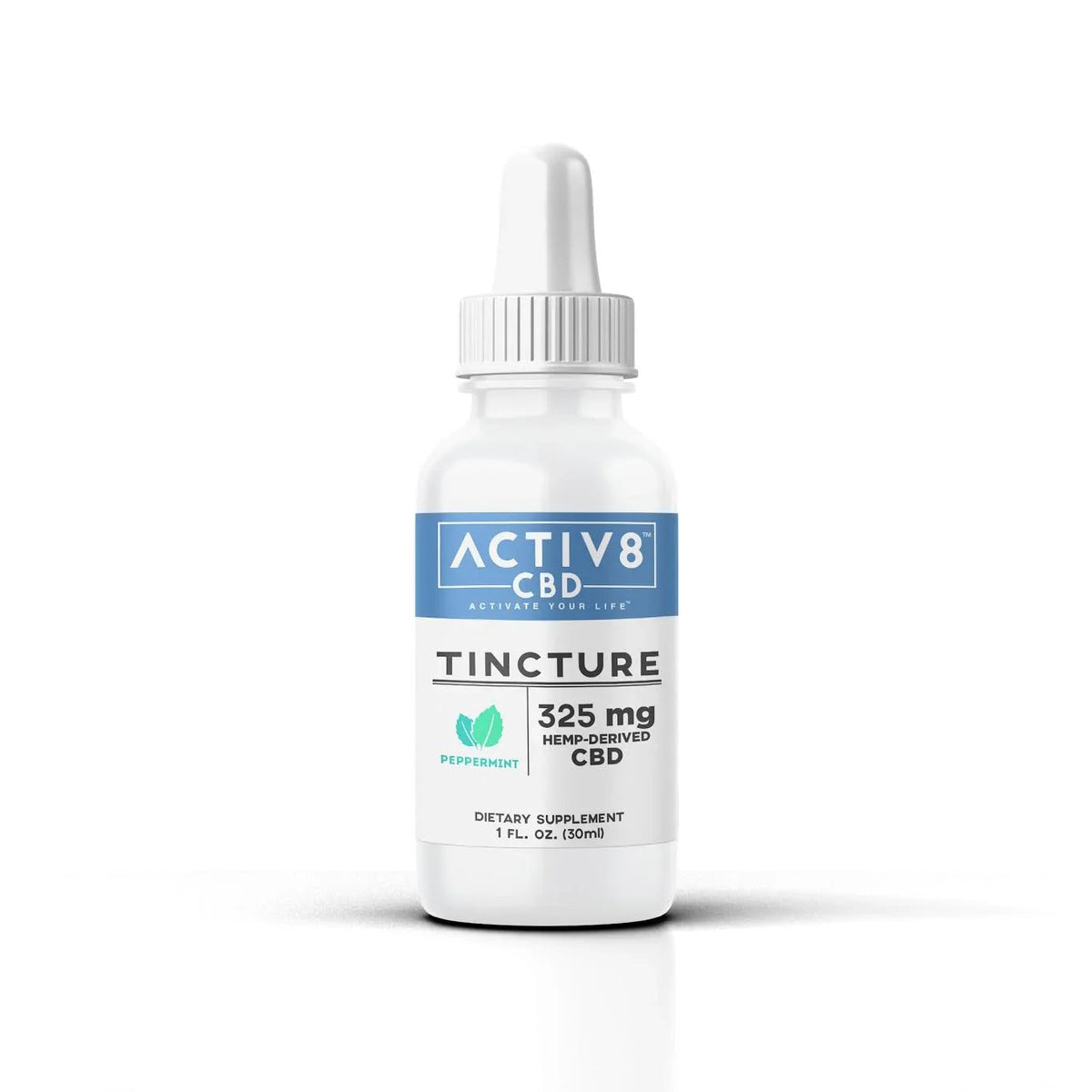 ACTIV8 CBD Tincture: 325mg, 1,000mg, 2,500mg, 5,000mg & 10,000mg CBD - Discreet Smoker