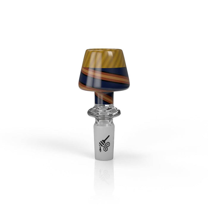 FIRE PIT TOP WHRIL BONG BOWL SLIDE, Yellow/Blue