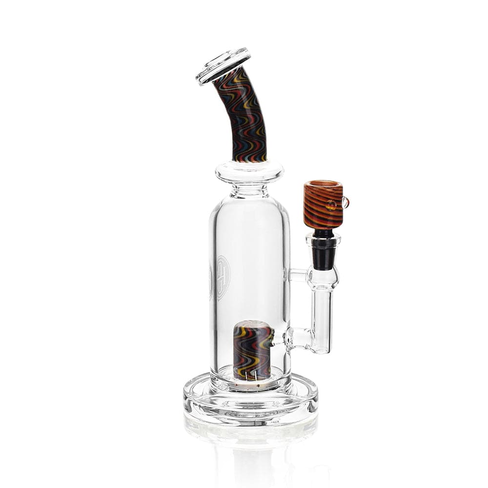 High Society | Centauri Premium Wig Wag Hybrid Pipe (Black Rainbow) - Discreet Smoker