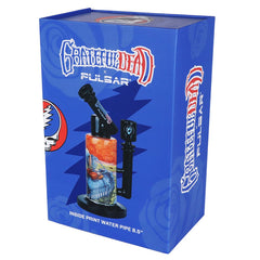 Grateful Dead x Pulsar Inside Print Water Pipe - 8.5" / 14mm F / Boxer - Discreet Smoker