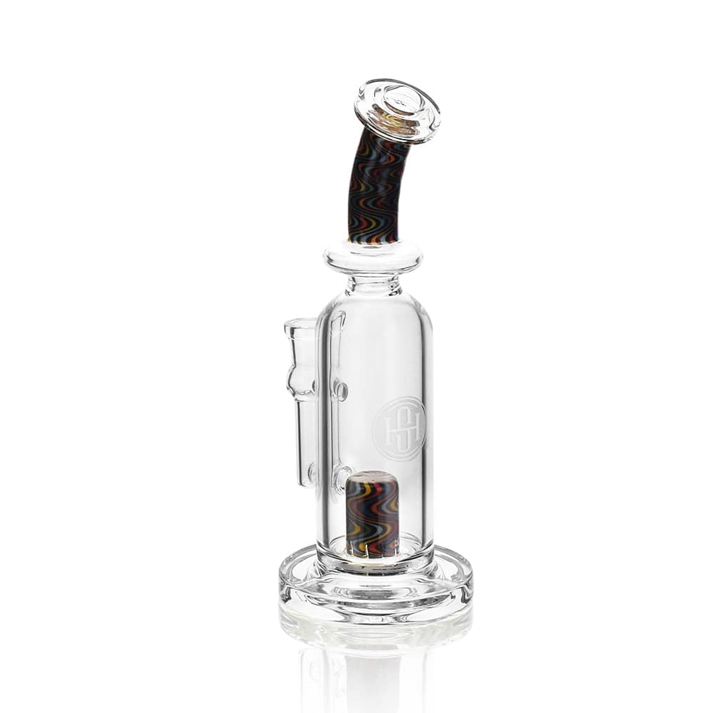 High Society | Centauri Premium Wig Wag Hybrid Pipe (Black Rainbow) - Discreet Smoker