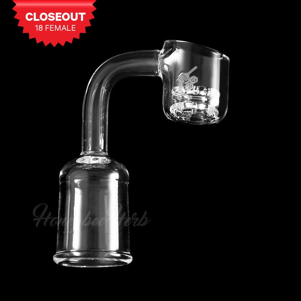 HONEYCOMB KNOT QUARTZ BANGER - 90° DEGREE | YL - Discreet Smoker