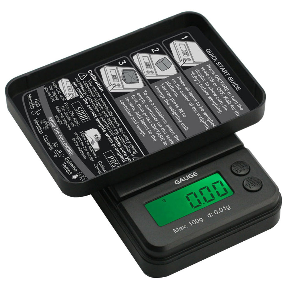 Truweigh Gauge Digital Mini Scale | 100g x 0.01g - Discreet Smoker