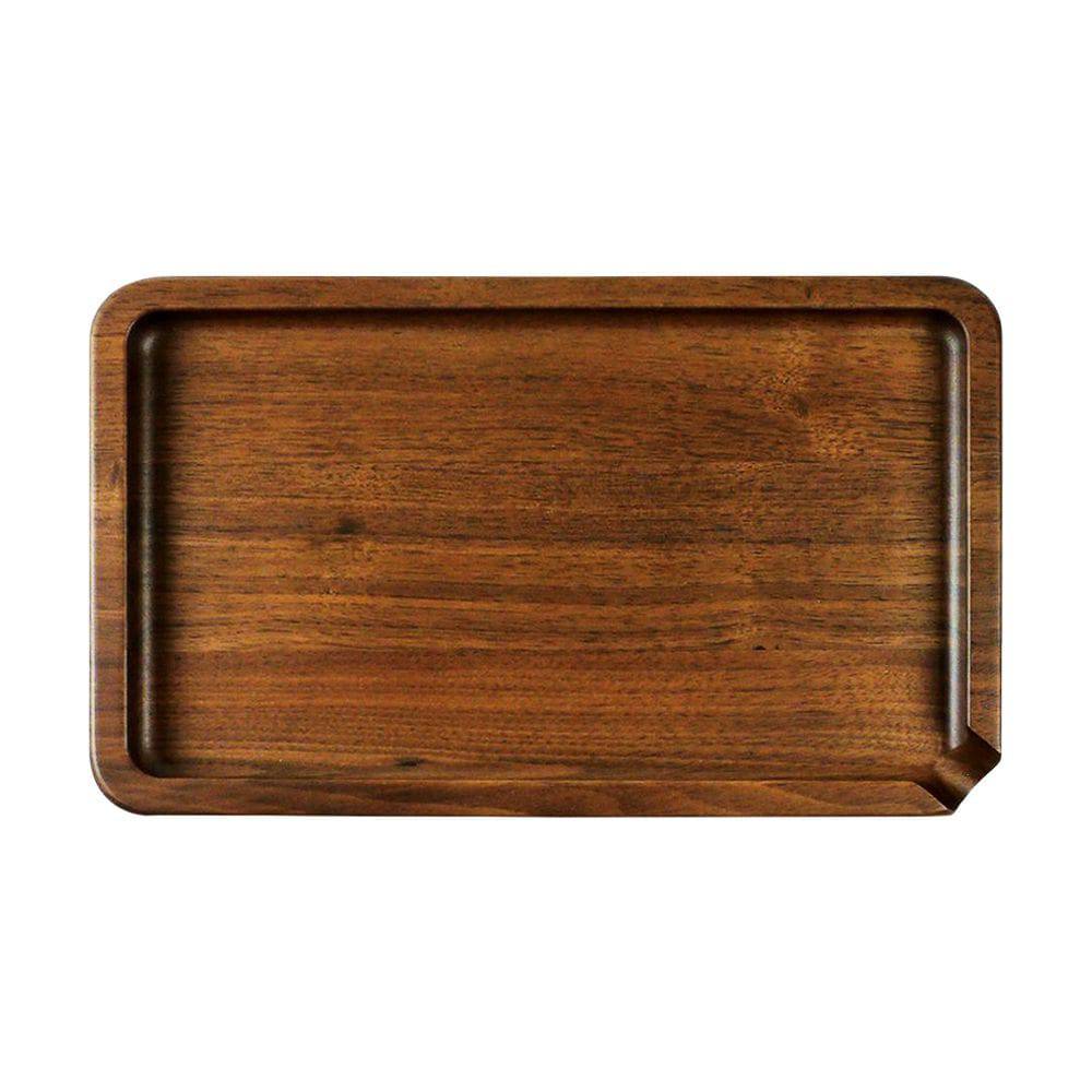 RYOT Wood Rolling Tray - 5" x 9" / Walnut - Discreet Smoker