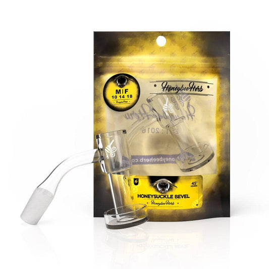 HONEYSUCKLE BEVEL QUARTZ BANGER - 45° DEGREE | YL - Discreet Smoker