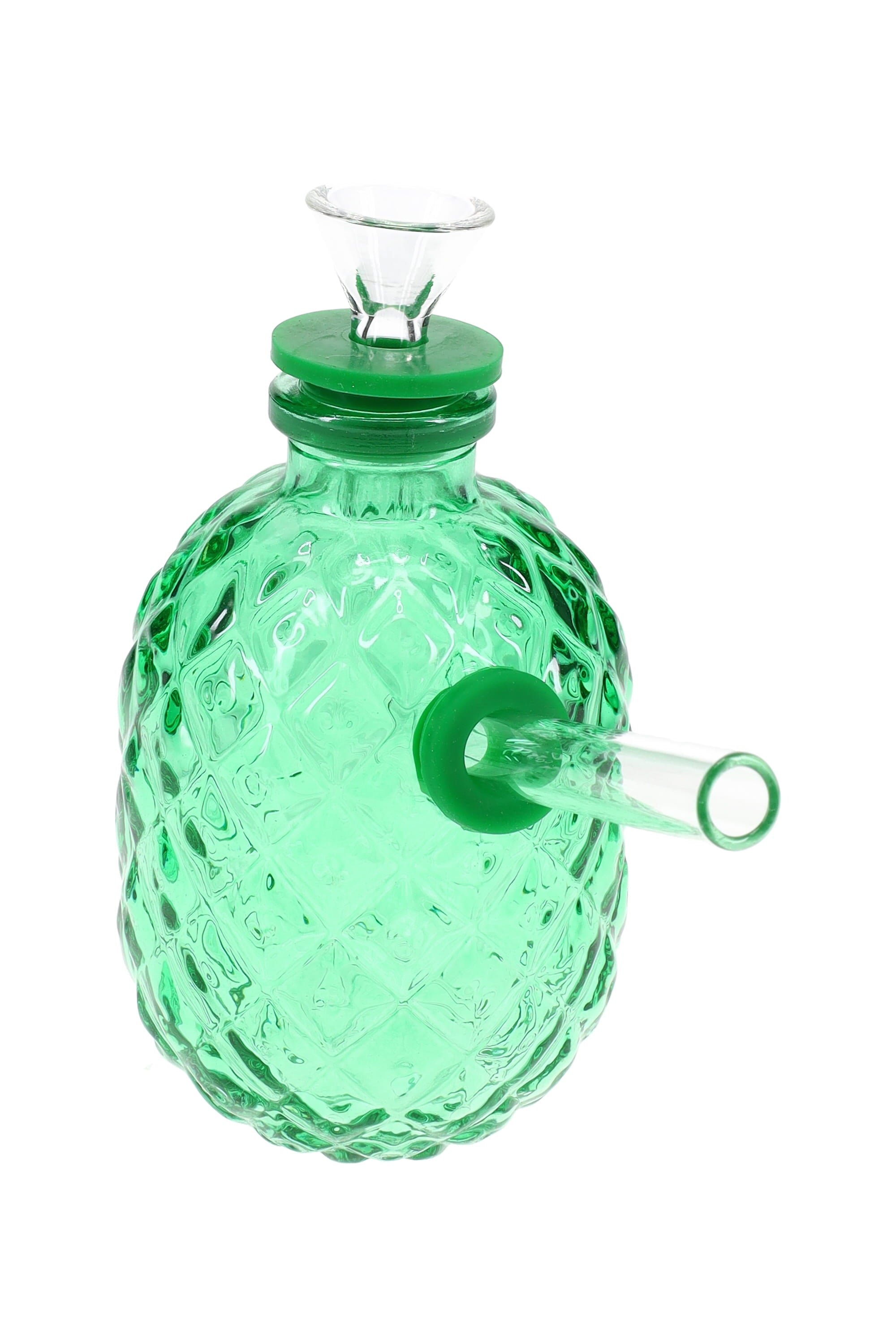 Glass Pineapple Mini Bong “Tropical Sipper” – 4″ - Discreet Smoker
