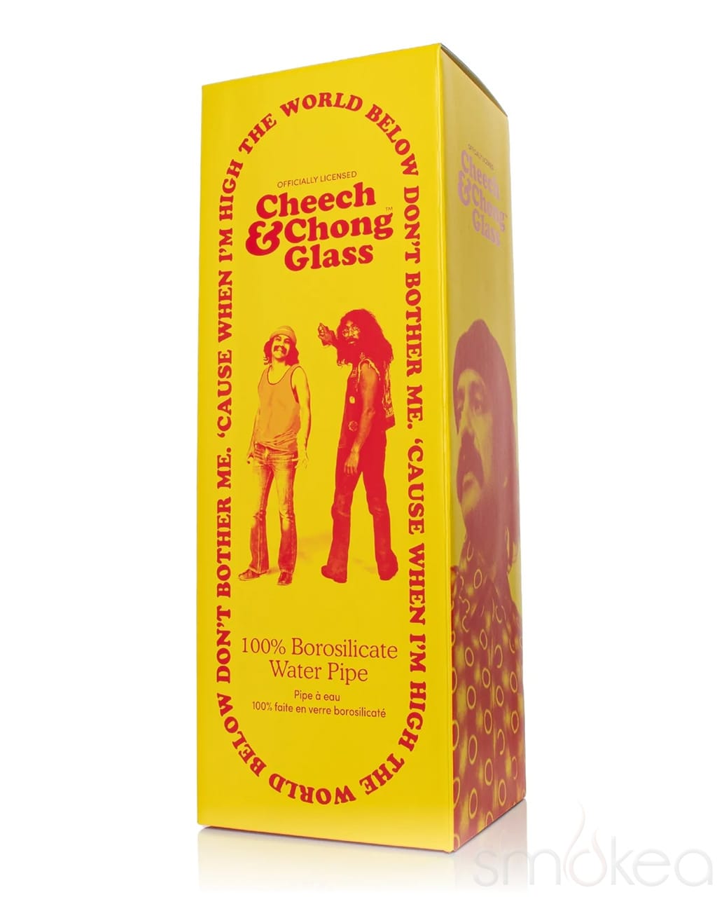 Cheech & Chong 15" Power to the Flower Dual Chamber Hex Beaker Bong - Discreet Smoker