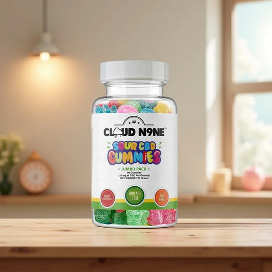 Cloud N9ne CBD Gummies: Daytime - 90 Pack / 900 mg - Discreet Smoker
