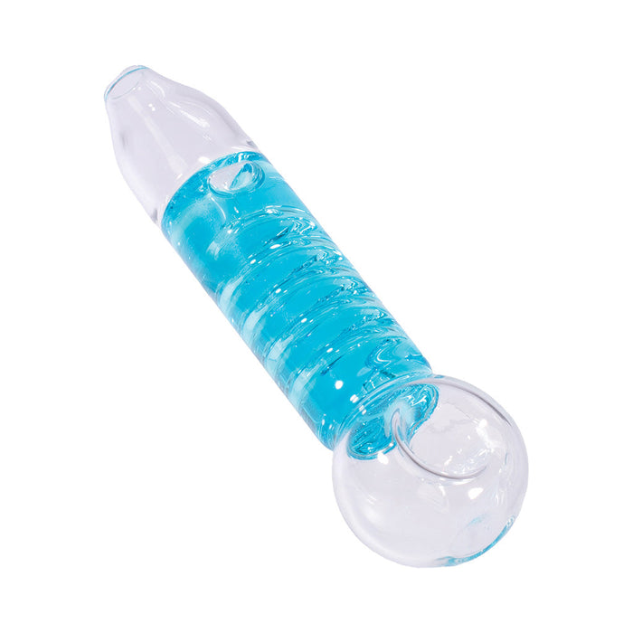COIL GLYCERIN HAND PIPE, Blue