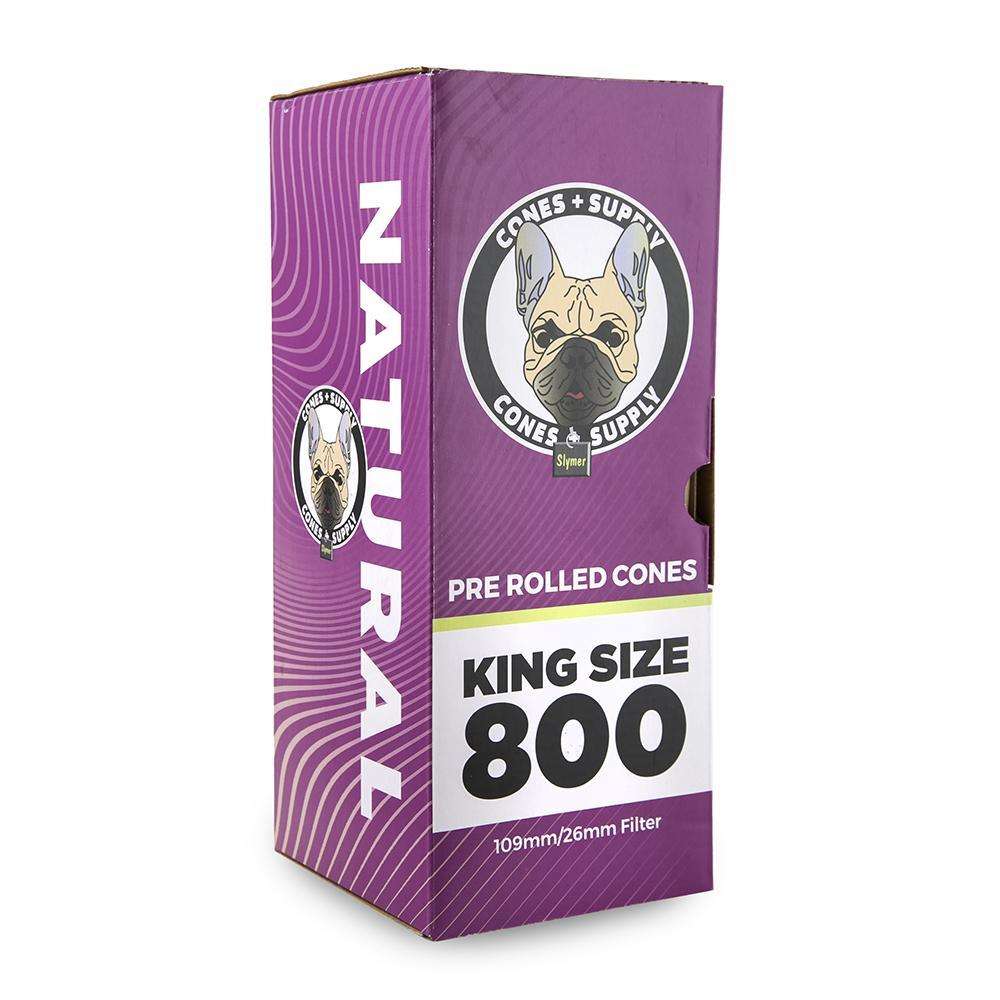 Cones + Supply Natural Brown 109mm King Size - 800ct - Discreet Smoker