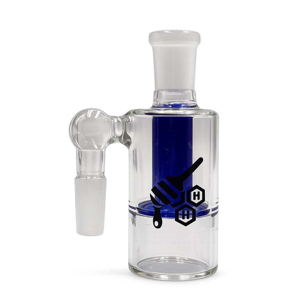 HONEYBEE HERB CORE CYLINDER DISC PERC GLASS ASH CATCHER - Discreet Smoker