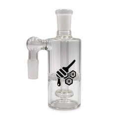 HONEYBEE HERB CORE CYLINDER DOUBLE PERC GLASS ASH CATCHER - Discreet Smoker