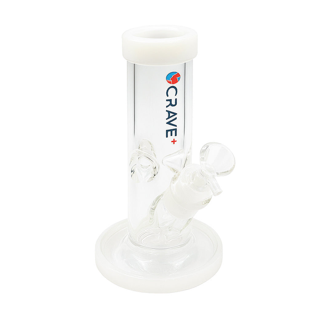 CRAVE STRAIGHT TUBE GLASS BONG - Discreet Smoker