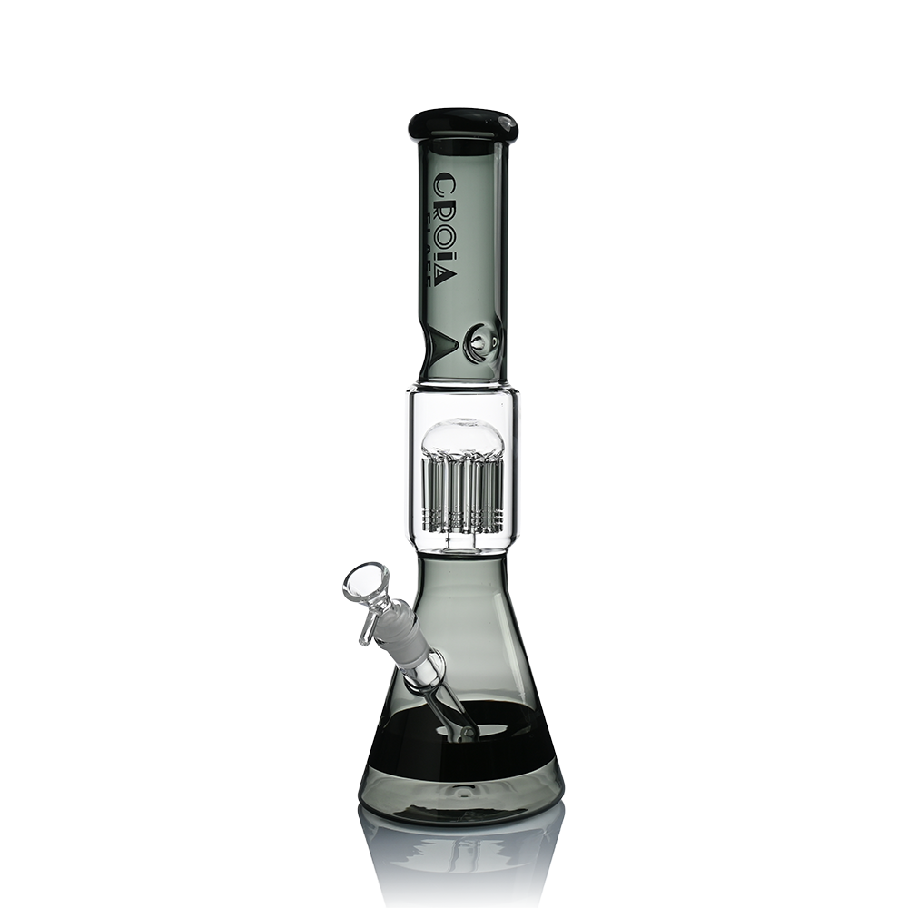 15" Beaker Bong with Tree Perc &amp; Ice Catcher | Croia Glass - Discreet Smoker
