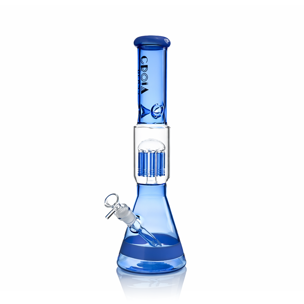 15" Beaker Bong with Tree Perc &amp; Ice Catcher | Croia Glass - Discreet Smoker