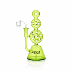 8" Triple Stack Swiss Perc Recycler Dab Rig | Croia Glass - Discreet Smoker