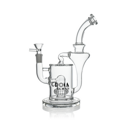 10" Hourglass Recycler Scientific Bong with Crown Perc | Croia Glass - Discreet Smoker