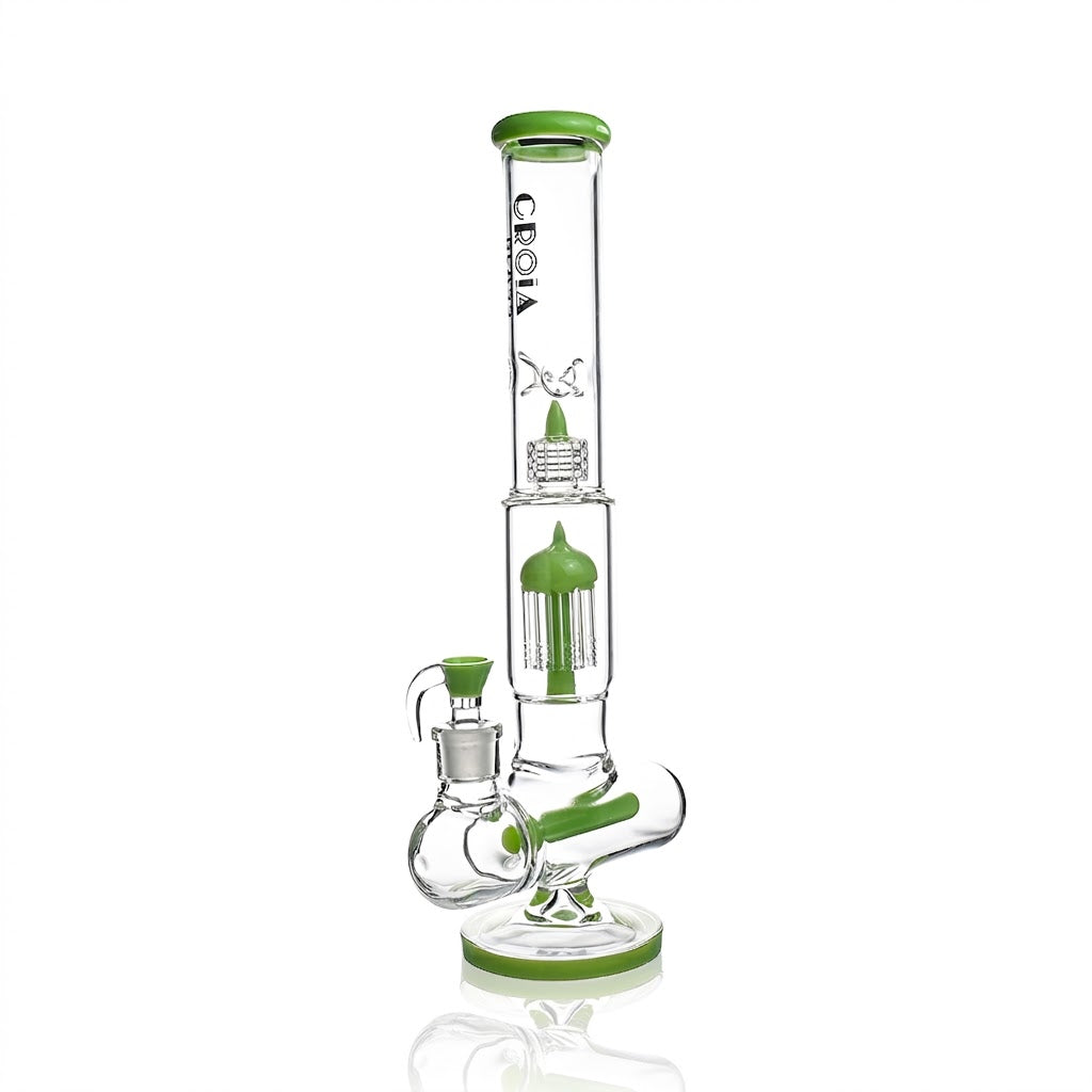 17" Triple Perc Scientific Glass Bong | Croia Glass - Discreet Smoker