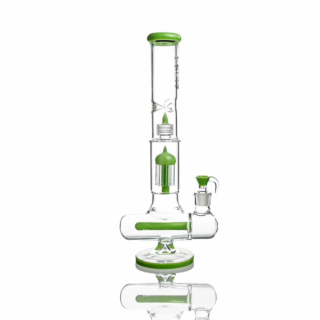 17" Triple Perc Scientific Glass Bong | Croia Glass - Discreet Smoker