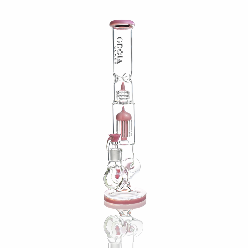 17" Triple Perc Scientific Glass Bong | Croia Glass - Discreet Smoker