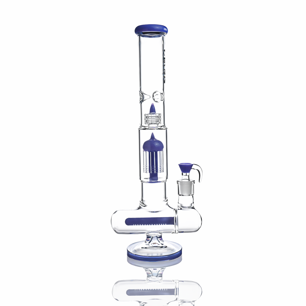 17" Triple Perc Scientific Glass Bong | Croia Glass - Discreet Smoker