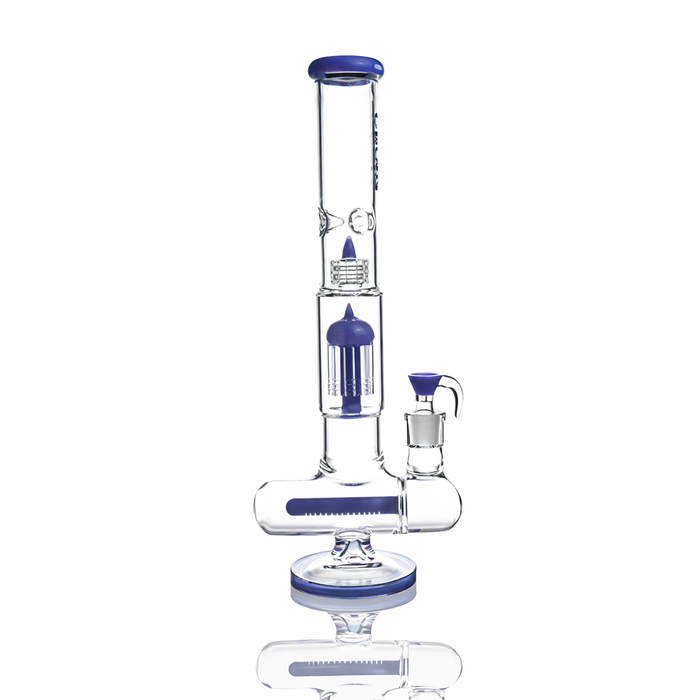 17" Triple Perc Scientific Glass Bong | Croia Glass, Jade Purple