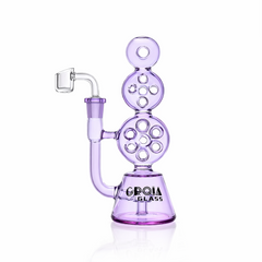 8" Triple Stack Swiss Perc Recycler Dab Rig | Croia Glass - Discreet Smoker
