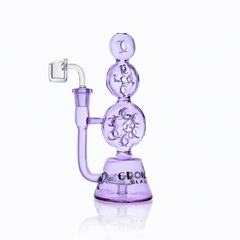 8" Triple Stack Swiss Perc Recycler Dab Rig | Croia Glass - Discreet Smoker