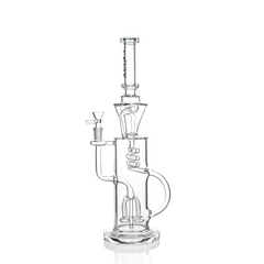 15" Scientific Glass Bong with Tree Perc & Spiral Cooling | Croia Glass - Discreet Smoker