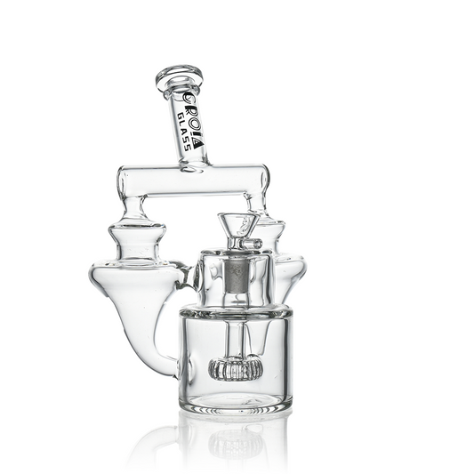 8" Twin Vortex Recycler Scientific Glass Water Pipe | Croia Glass - Discreet Smoker