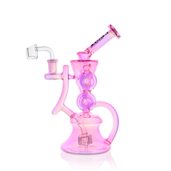 10" Symmetrical Quad-Donut Klein Recycler Dab Rig | Croia Glass - Discreet Smoker