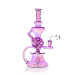 10" Dual Swiss Perc Klein Recycler Dab Rig | Croia Glass - Discreet Smoker