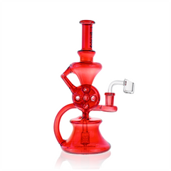 10" Dual Swiss Perc Klein Recycler Dab Rig | Croia Glass - Discreet Smoker