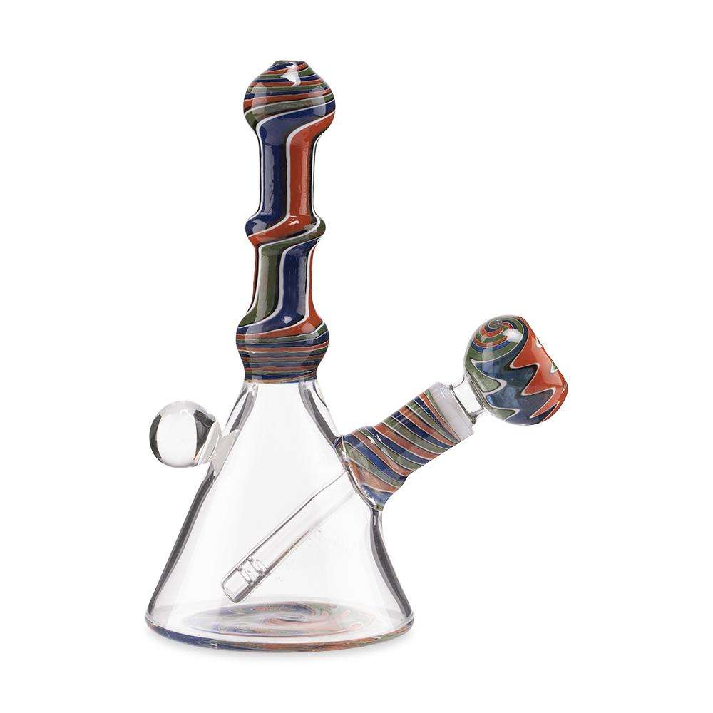 Custom Glass Rig - 6" - Wig Wag - Discreet Smoker