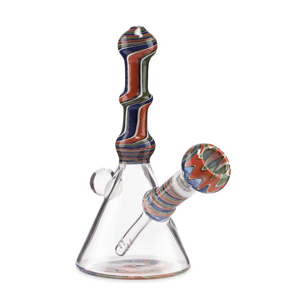 Custom Glass Rig - 6" - Wig Wag - Discreet Smoker