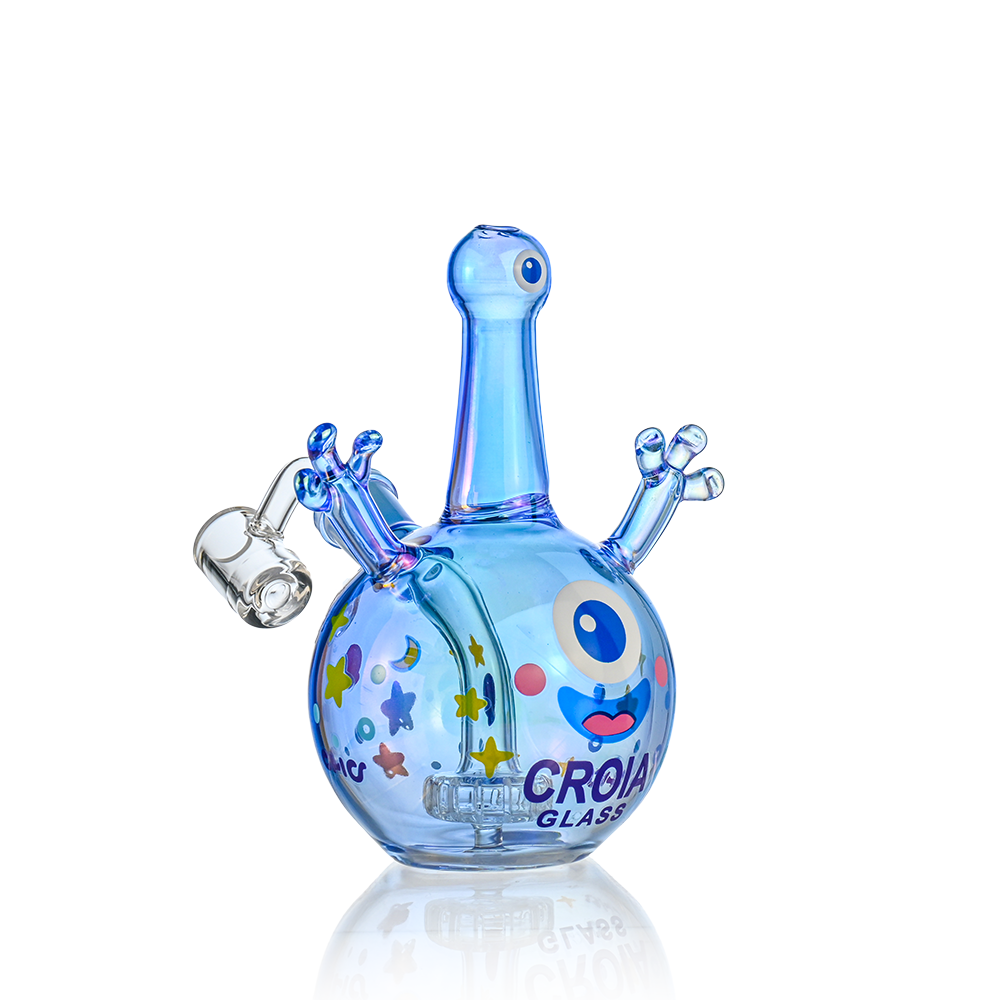 Cyclops Monster Mini Dab Rig with Showerhead Perc | Croia Glass - Discreet Smoker