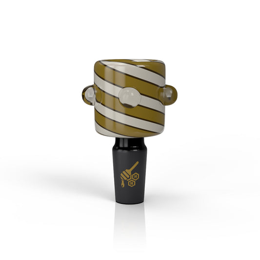 Honeybee Herb Cylinder Whirl Wig Wag Bong Bowl - Discreet Smoker