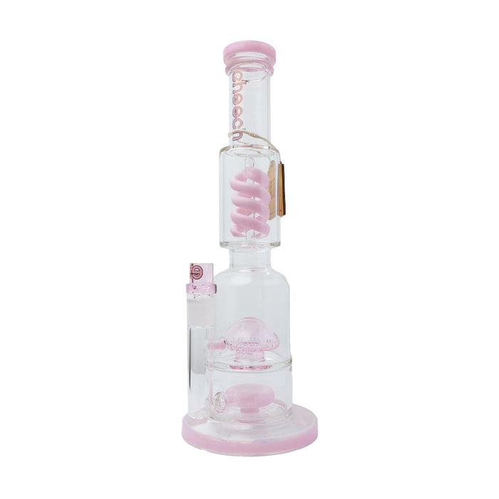 Cheech Glass 15.5" Triple Threat Water Pipe, Pink
