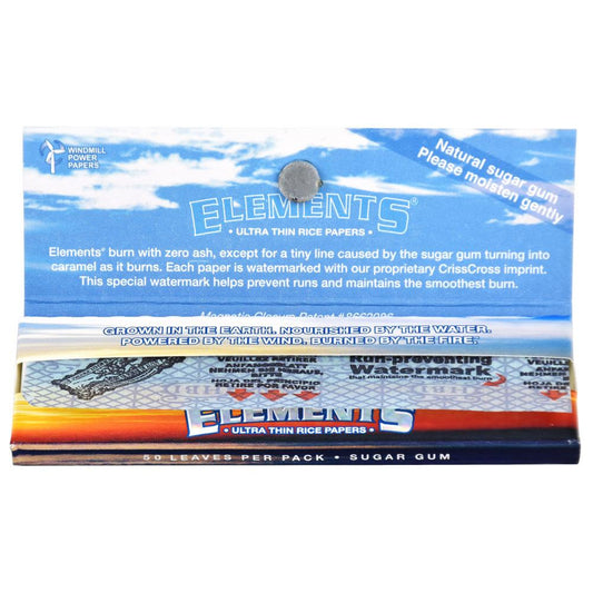 Elements Ultra Thin Rice Rolling Papers - Discreet Smoker